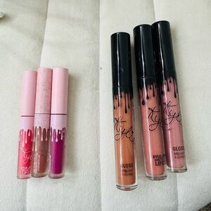 Kylie Cosmetics Lip Gloss Set - Pink, Brown, Red Shades New